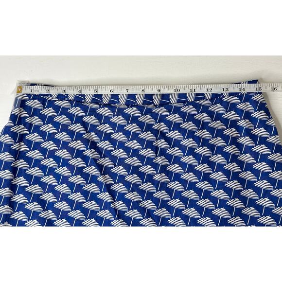 Boden A Line Mini Skirt Blue & White Umbrella Print Twee Kidcore Colorful Size 8 - Picture 7 of 9